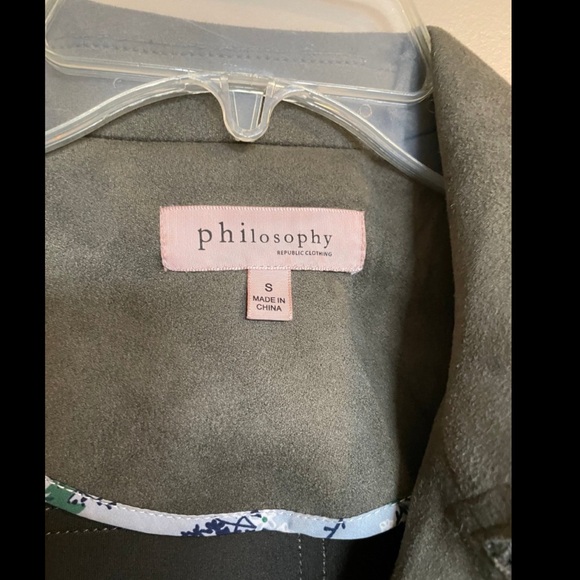 Faux suede olive green jacket - Picture 7 of 7